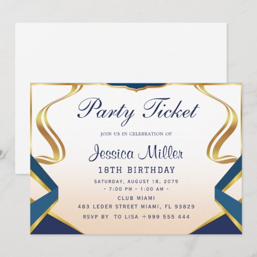 Einladung des Party (Vorne/Hinten)