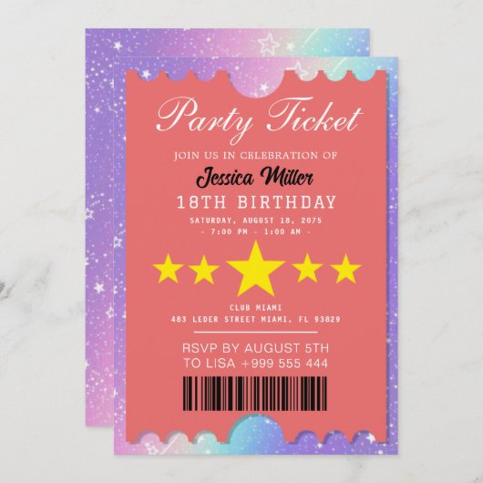 Einladung des Party (Vorne/Hinten)