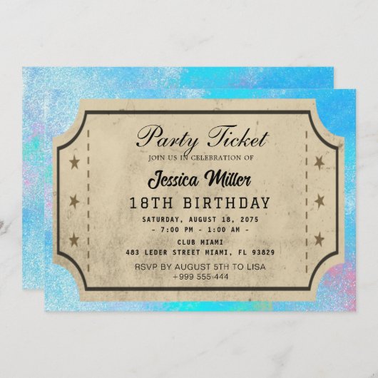 Einladung des Party (Vorne/Hinten)