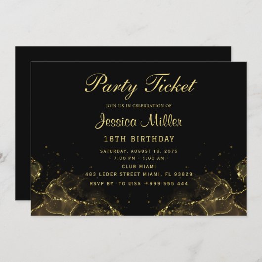 Einladung des Party (Vorne/Hinten)