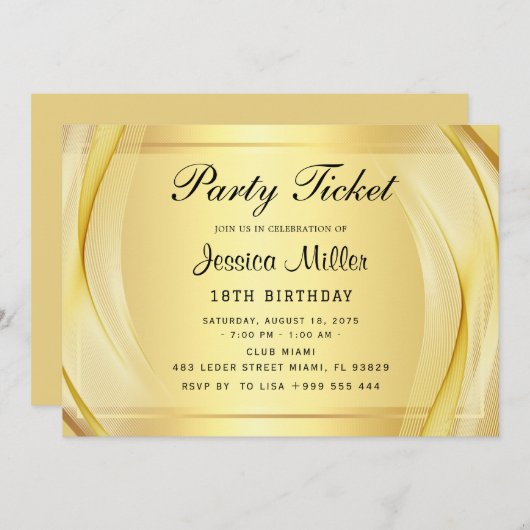 Einladung des Party (Vorne/Hinten)