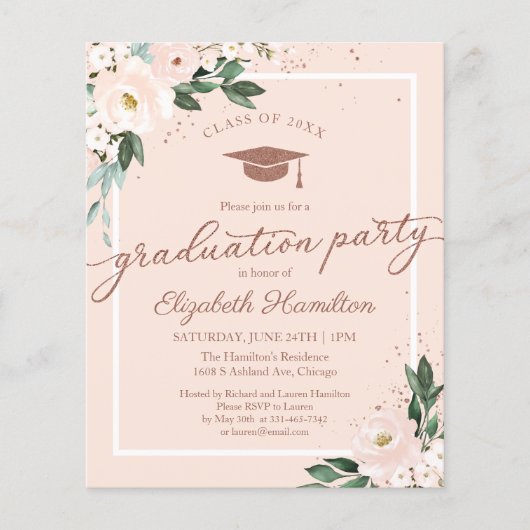 Einladung des Party Blumenkohl in der Oberschule (Vorderseite)