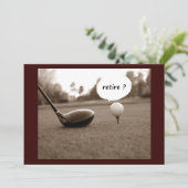 EINLADUNG DES PARTY "EINZIGARTIGE RETIRATION" (Stehend Vorderseite)