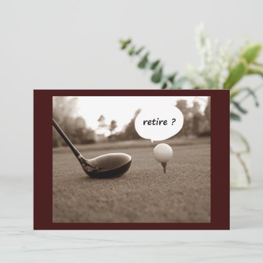 EINLADUNG DES PARTY "EINZIGARTIGE RETIRATION" (Stehend Vorderseite)