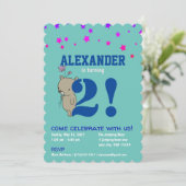 Einladung des Personalisierten Babyboys zum Geburt (Stehend Vorderseite)