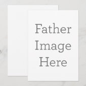 Einladung des personalisierten Vaters (Vorne/Hinten)