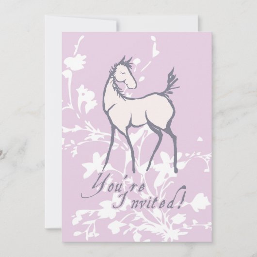 Einladung des Pferdefoals zum Geburtstag (Vorderseite)