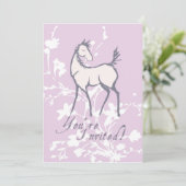 Einladung des Pferdefoals zum Geburtstag (Stehend Vorderseite)