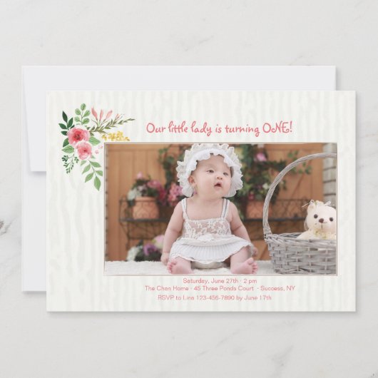 Einladung des Pink Expression Fotos (Vorderseite)