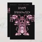 Einladung des Pink Ghost-Halloween-Party (Vorne/Hinten)