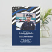 Einladung des Polizeibeamten Foto Flag Abschluss (Stehend Vorderseite)