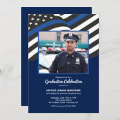 Einladung des Polizeibeamten Foto Flag Abschluss (Vorne/Hinten)