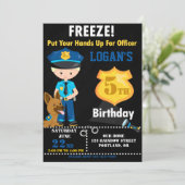 Einladung des Polizeibeamten zum Geburtstag (Stehend Vorderseite)