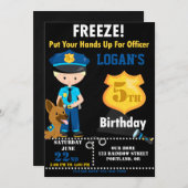 Einladung des Polizeibeamten zum Geburtstag (Vorne/Hinten)