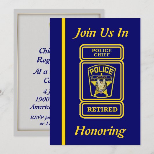 Einladung des Polizeichefs zum Ruhestand (Vorne/Hinten)