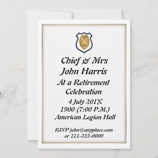 Einladung des Polizeichefs zur Einberufung des Ruh (Rückseite)