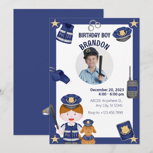 Einladung des Polizeipersonals (Vorne/Hinten)