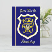 Einladung des Polizisten zur Pensionierung (Stehend Vorderseite)