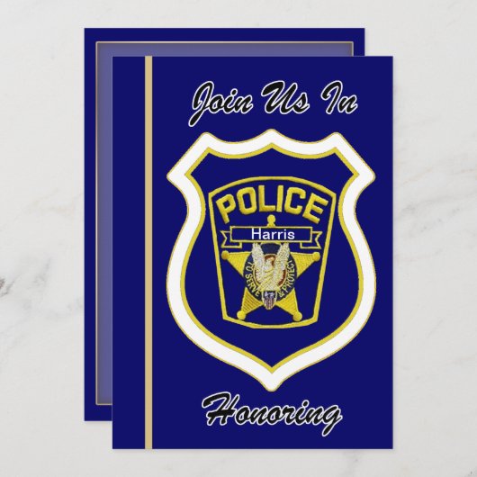 Einladung des Polizisten zur Pensionierung (Vorne/Hinten)