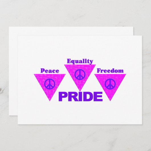 Einladung des Pride Triangle (Vorne/Hinten)