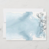 Einladung des Pulvers blauer Flora (Rückseite)