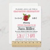 Einladung des Red Apple Teacher Abschlusses (Vorne/Hinten)