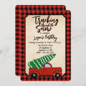 Einladung des Red Truck Boys zum Geburtstag (Vorne/Hinten)