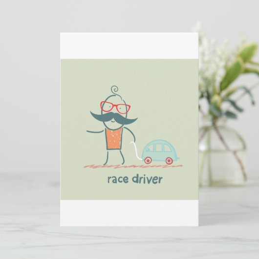 Einladung des Rennfahrers (Stehend Vorderseite)