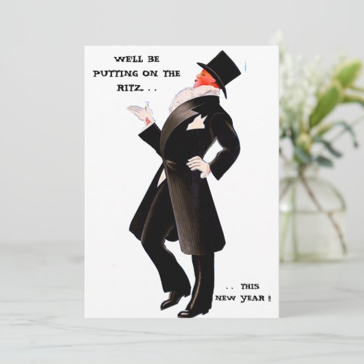 EINLADUNG DES RITZ-NEUJAHRES (Stehend Vorderseite)