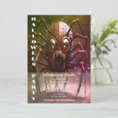 Einladung des Roten Halloween-Party (Stehend Vorderseite)