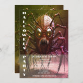 Einladung des Roten Halloween-Party (Vorne/Hinten)