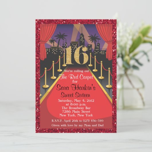 Einladung des roter (Stehend Vorderseite)