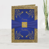 Einladung des Royal Blue and Gold Card Abend (Vorderseite)