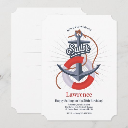 Einladung des Sailors (Vorne/Hinten)