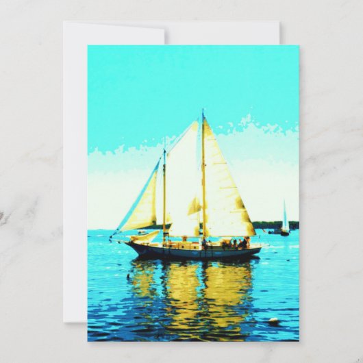 Einladung des Schoner-Seglers (Vorderseite)