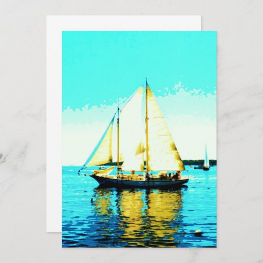 Einladung des Schoner-Seglers (Vorne/Hinten)