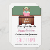 Einladung des Schullehrers zur Altersversorgung (Vorne/Hinten)