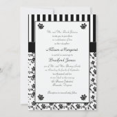 Einladung des Schwarz-Weiß-Streifen (Rückseite)