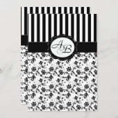 Einladung des Schwarz-Weiß-Streifen (Vorne/Hinten)