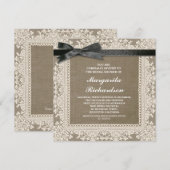 Einladung des schwarzen Bändchen-Brautparty (Vorne/Hinten)