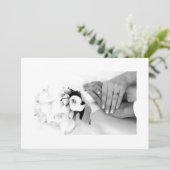 EINLADUNG DES SCHWARZEN/WEISSEN FOTOS (Stehend Vorderseite)