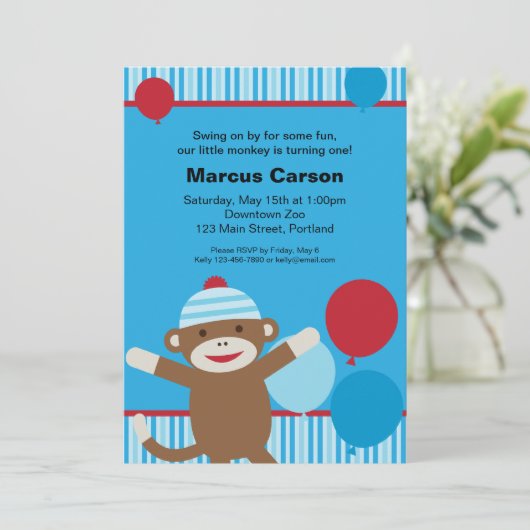 Einladung des Sockels - Blau (Stehend Vorderseite)