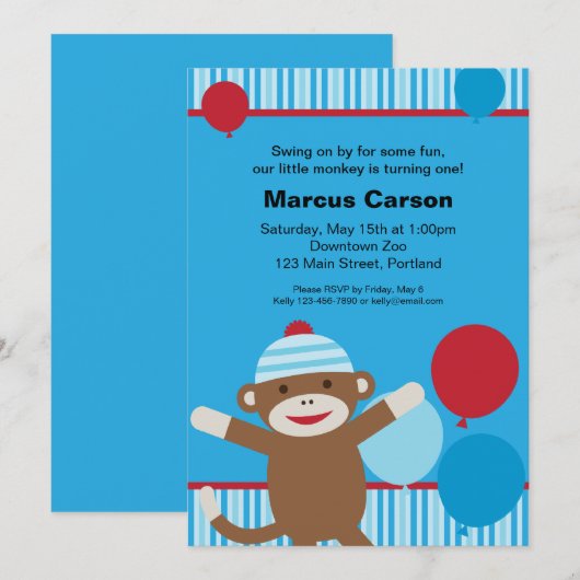 Einladung des Sockels - Blau (Vorne/Hinten)