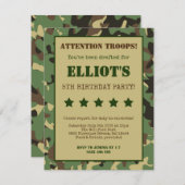 Einladung des Soldaten der Armee zum Geburtstag (Vorne/Hinten)
