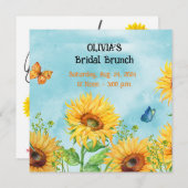 EINLADUNG DES SONNENBLUMENS BRAUTPARTY FLAT (Vorne/Hinten)