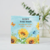 EINLADUNG DES SONNENBLUMENS BRAUTPARTY FLAT (Stehend Vorderseite)