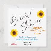 EINLADUNG DES SONNENBLUMENS BRAUTPARTY FLAT (Rückseite)