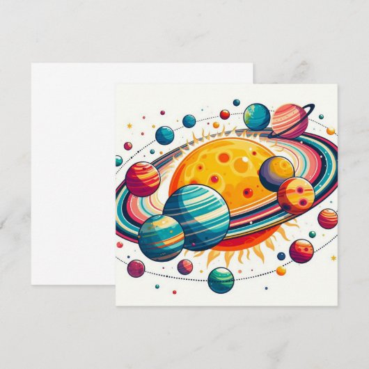 Einladung des Sonnensystems (Vorne/Hinten)