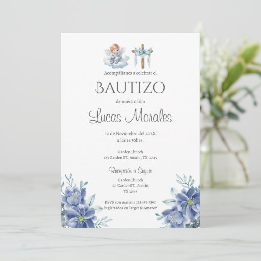 Einladung des spanischen Taufers Boy (Stehend Vorderseite)