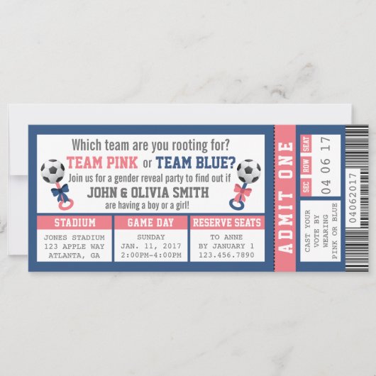 Einladung des Sportticketgeschlechts, Fußball (Vorderseite)